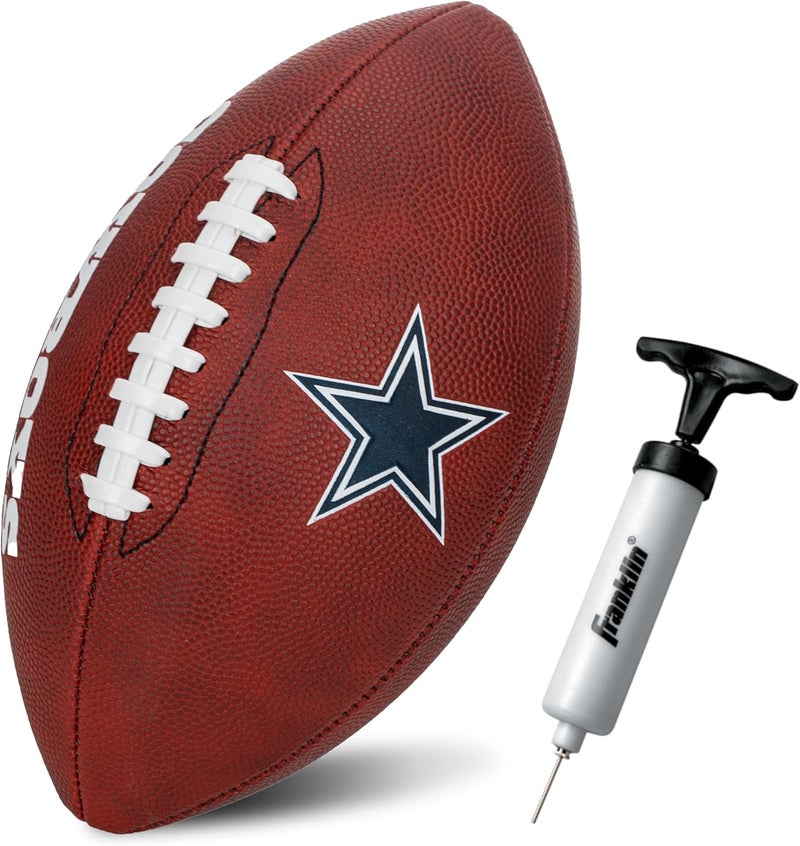 Franklin Sports كرة القدم NFL - كرة قدم بحجم صغير للشباب للأطفال - شعار الفريق الرسمي NFL + الألوان - كرة متجر المشجعين - Image 1